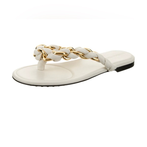 Bottega Veneta Shoes - NIB BOTTEGA VENETA Dot Flat Leather Sandals